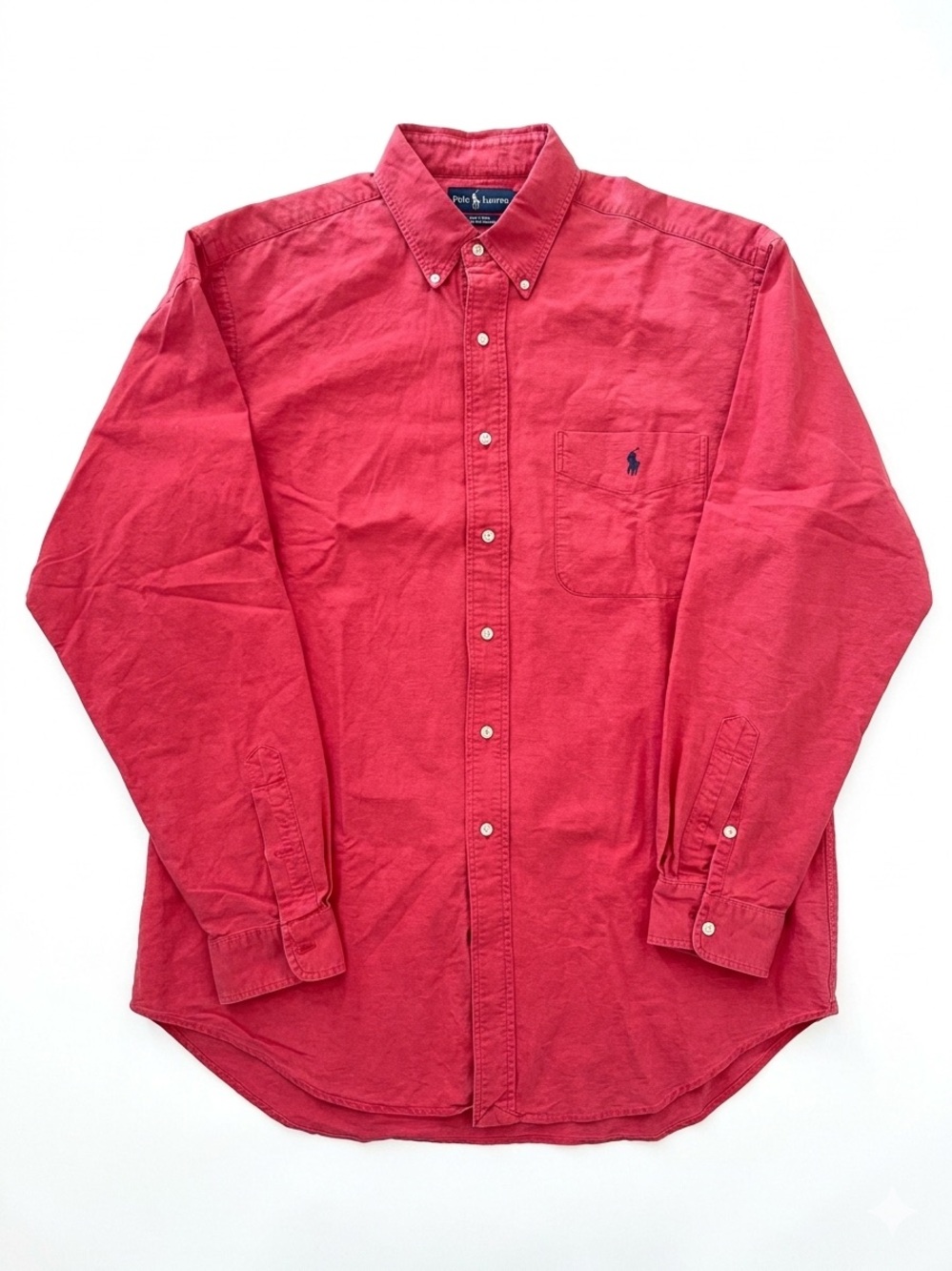 Ralph Lauren Men's Red Long-Sleeve Button-Down Shirt